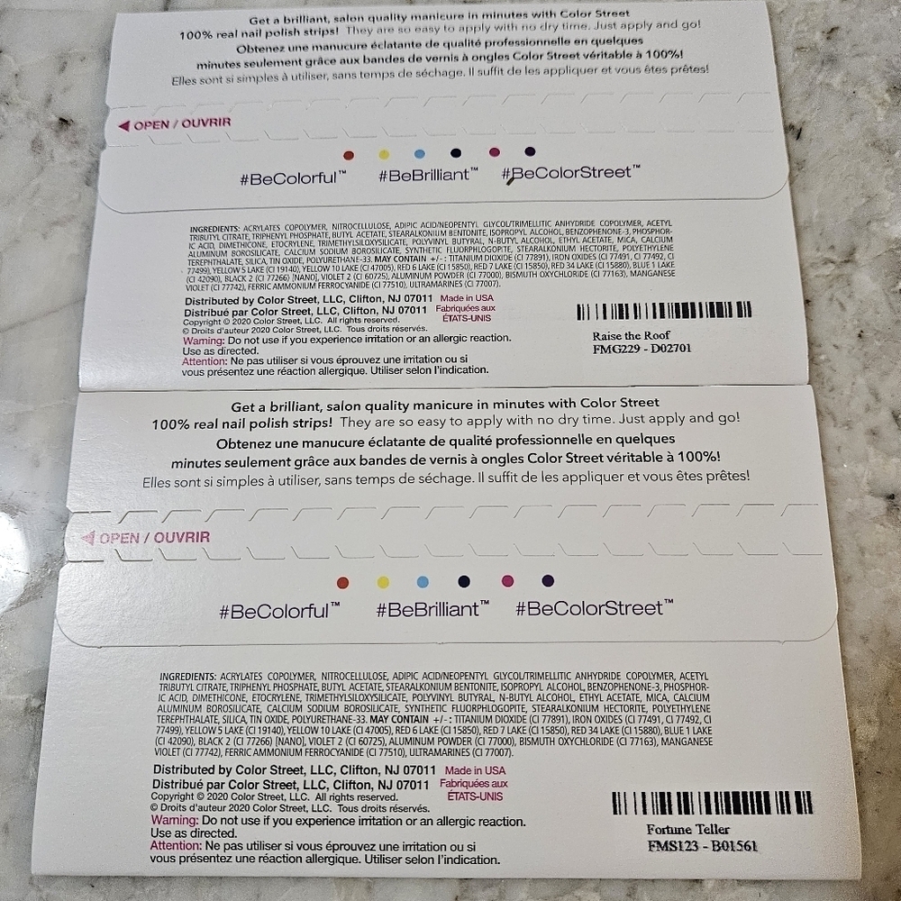 Color Street Nail Polish Strips - 2 Sets - Raise The Roof & Fortune Teller - Picture 2 of 2